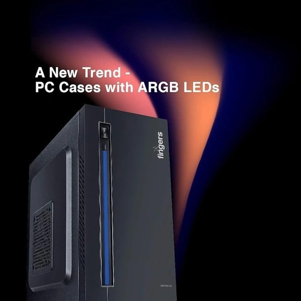 CABINET- RGB- Fingers RGB-Flow India's First Micro ATX PC C2 Fashion Computer Case Cabinet with ARGB LEDs