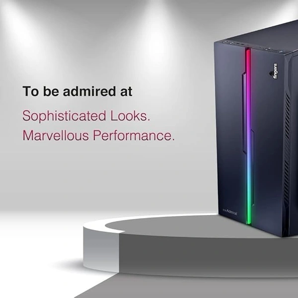 CABINET- RGB- FINGERS RGB-Admiral Polycarbonate Computer Case - Black