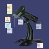 BARCODE SCANNER- WIRED- FINGERS 2D-QuickScan W9 USB Wired Barcode Scanner (Reads 1D/2D codes | Scan Rate: 200 scans/sec | Quick Scan & CMOS Image Technology | Ergonomic Design with U-Shaped LED Indicator)