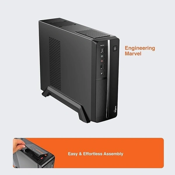 CABINET- REGULAR- FINGERS BabyTower Micro-ATX PC Case (Super Compact | Cabinet Base Stand Included | USB 3.0, USB 2.0, HD Audio, Mic | High-Performance SMPS bundled (BIS Certified))