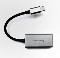 TYPE C TO ETHRNET/LAN- LAPCARE- Lapcare USB C to Ethernet, Type-C (Thunderbolt 3 Compatible) to RJ45 Gigabit LAN Network Adapter,Compatible with MacBook Pro, iPad Pro/MacBook Air 2018, Surface Book 2,Dell XPS 13/15,Sliver- 1 Year Warrenty