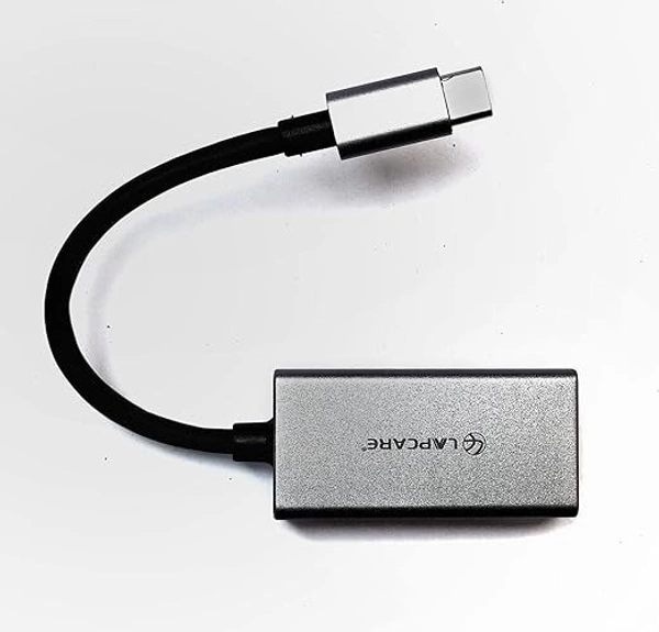 TYPE C TO ETHRNET/LAN- LAPCARE- Lapcare USB C to Ethernet, Type-C (Thunderbolt 3 Compatible) to RJ45 Gigabit LAN Network Adapter,Compatible with MacBook Pro, iPad Pro/MacBook Air 2018, Surface Book 2,Dell XPS 13/15,Sliver- 1 Year Warrenty
