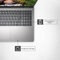 CORE I3- 12TH GEN- DELL INSPIRON 3520- Intel Core i3-1215U Processor, 8GB, 512GB, 15.6" (39.62cm) FHD Display, Win 11 + MSO'21, 15 Month McAfee Antivirus, Silver, Thin & Light-1.65kg
