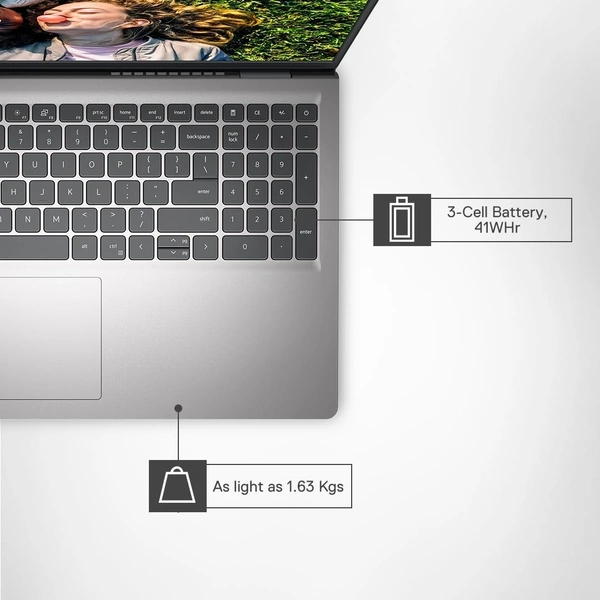 CORE I3- 12TH GEN- DELL INSPIRON 3520- Intel Core i3-1215U Processor, 8GB, 512GB, 15.6" (39.62cm) FHD Display, Win 11 + MSO'21, 15 Month McAfee Antivirus, Silver, Thin & Light-1.65kg
