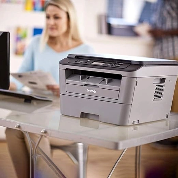 LASERJET- Brother DCP-L2520D Automatic Duplex Laser Printer with 30 Pages Per Minute Print Speed, Multifunction (Print Scan Copy), 2 in 1 (ID) Copy Button, LCD Display, 32 MB Memory, 250 Sheet Paper Tray, USB