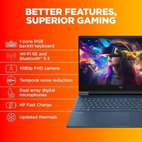 RYZEN- GAMING- HP Victus Windows 11 Home Gaming Laptop,Amd Ryzen 7 7840Hs Ai Powered,6Gb Rtx 3050 Gpu,16.1-Inch (40.9 Cm),95W Tgp,Fhd,IPS,144Hz,16Gb Ddr5,1Tb Ssd,Rgb Backlit Kb,B&O (Mso,Blue,2.29 Kg),S0089Ax