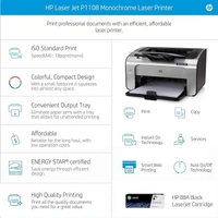 LASERJET- HP Laserjet Pro P1108 Plus Single Function Monochrome Laser Printer