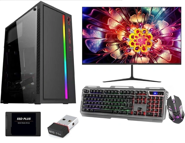 NEW PC SET OFFER-6 - INTEL CORE I5- PC SET With 22" LED HD Monitor +  16 GB Ram + 512 GB SSD + GAMING CABINET WITH RGB LED +RGB Gaming Multimedia USB Keyboard & Mouse@ 24999 Only ( Limited