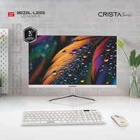 SIZE- 22"- Zebion FHD Led Frameless Monitor Crista Series, IPS Panel, 1920x1080 Pixel with Max Resolution, HDMI, VGA, Wall Mountable, Fast Response Time, 3 Year Warranty (22-Inch, 75Hz)