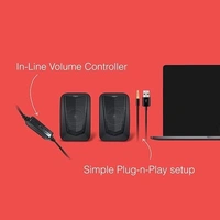 SPEAKERS- FINGERS FunBeats USB Multimedia Speaker (6 W 2.0 channel | Volume Controller | Powerful Bass | Black Standard)
