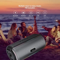 SPEAKERS- FINGERS SoundShuttle Bluetooth Portable Speaker (20 Watts, 15-hour Playtime with TWS enabled feature, RGB lights, Bluetooth, FM Radio, AUX, Micro SD, USB, Built-in Mic) – Rich Black