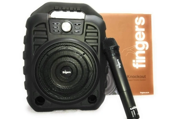 SPEAKERS- FINGERS Knockout Rugged 32 Watt Truly Wireless Bluetooth Portable Speaker (Black)