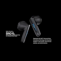 EARBUDS- FINGERS Tuxedo TWS Earbuds with 32-Hour Playtime, Fast Charging, 13mm Neodymium Drivers, Surround Noise Cancellation (SNC Technology) Built-in Mic, IPX4 Sweat Resistant, Voice Assistant (Luxe Black)