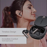 EARBUDS- FINGERS Mesmeric TWS Earbuds Immersive Sound with 10 mm Deep bass Drivers, 60 Hours Playtime, Built-in Quad Mics, SNC™ Technology, Quick Charge Type-C Fast Charging (Gun Metal + Black)