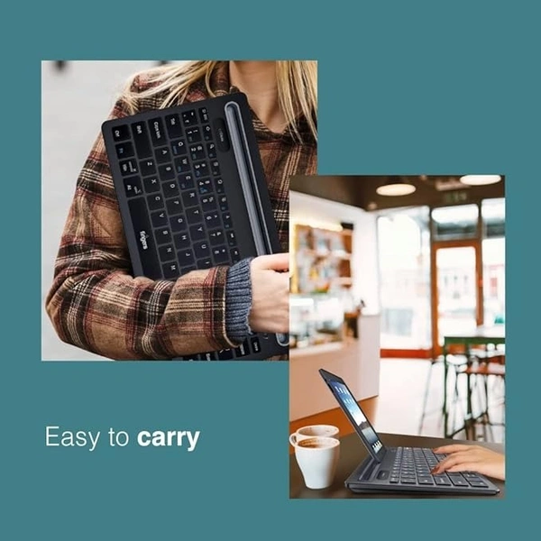 KEYBOARD- BTW- FINGERS Lil’Clicks Bluetooth Wireless Mini Keyboard (Bluetooth + Wireless 2.4 GHz | Compatible with Windows, macOS, Android, Linux & Chrome OS)