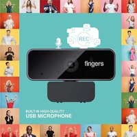 CAMERA- USB - FINGERS 1080 Hi-Res Webcam with 1080p wide angle lens and built-in Mic for PC Desktops and Laptops - HD Video Calling & Recording with up to 1920 x 1080 pixels