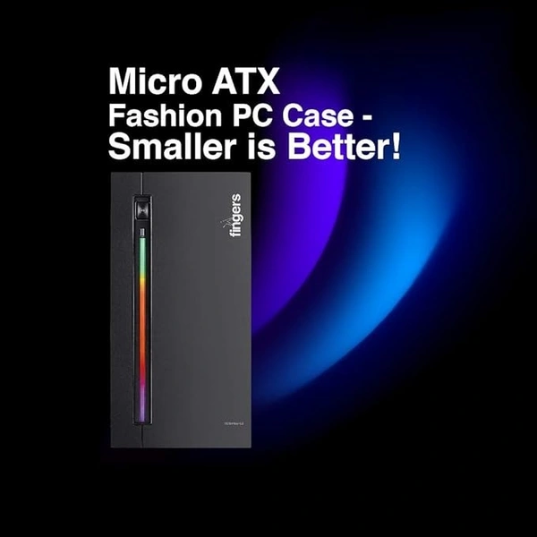 CABINET- RGB- Fingers RGB-Flow India's First Micro ATX PC C2 Fashion Computer Case Cabinet with ARGB LEDs