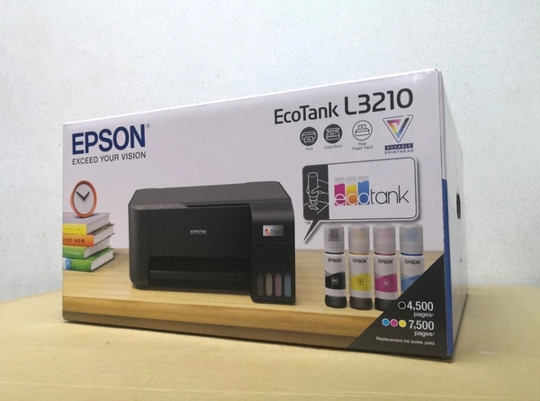 TANK SYSTEM- Epson Ecotank L3210 A4 All-in-One Wired Colour Home Inkjet Printers, Black