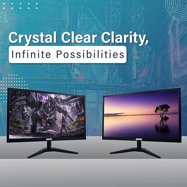 SIZE- 24"- GEONIX 24 Inch PC Monitor | TFT | Full HD 1920 x 1080 Pixels | Display Output VGA & HDMI | with LED Back Light Technology |3 Years Warranty