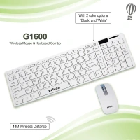 COMBO- WIRELESS- ZEBION G1600 Wireless Keyboard Mouse Combo with Nano Receiver, Slim,Elegant and Ergonomic chiclet Design, Tested with Over 15 Million keystrokes and clicks,1000 DPI,Durable Body (Black)