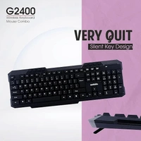 COMBO- WIRELESS- ZEBION G2400 Wireless Keyboard Mouse Combo with Nano Receiver, Tested with Over 1 Billion keystrokes and clicks,Durable Body, Multimedia Keyboard, Adjustable DPI, 1 Year Warranty, Black Color
