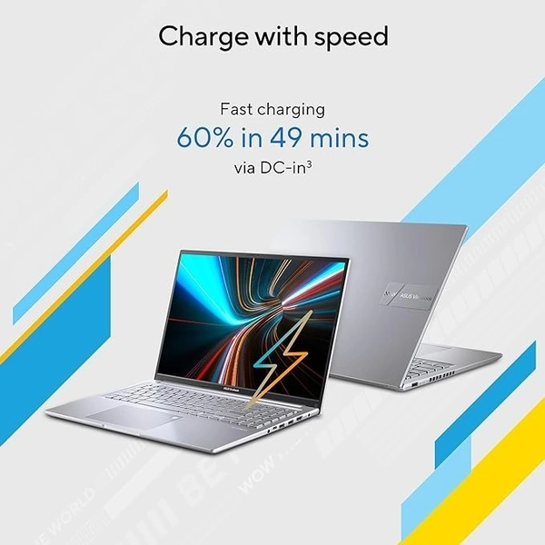CORE I7- 12TH GEN- ASUS Vivobook 16, 16" (40.64cm)WUXGA 16:10 60 Hz, Intel Core i7-12700H, Thin & Light Laptop (16GB DDR4/512GB SSD/Intel Iris Xe Graphics/Win 11/Office 2021/Transparent Silver/1.88 Kg), X1605ZAC-MB741WS