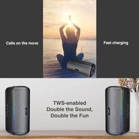 SPEAKERS- FINGERS SoundShuttle Bluetooth Portable Speaker (20 Watts, 15-hour Playtime with TWS enabled feature, RGB lights, Bluetooth, FM Radio, AUX, Micro SD, USB, Built-in Mic) – Rich Black