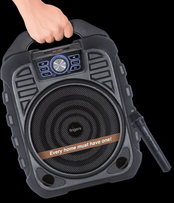 SPEAKERS- FINGERS Knockout Rugged 32 Watt Truly Wireless Bluetooth Portable Speaker (Black)