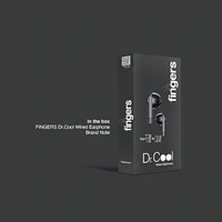 EARSET- FINGERS Dr. Cool Wired Earphones (Ear-shaped Dual Tone Earbuds | Golden L Pin Connector)- 1 Year Warrenty