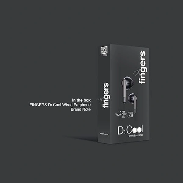EARSET- FINGERS Dr. Cool Wired Earphones (Ear-shaped Dual Tone Earbuds | Golden L Pin Connector)- 1 Year Warrenty