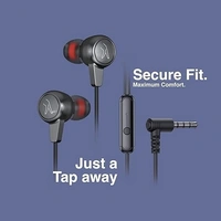 EARSET- FINGERS SoundElite Wired in-Ear Earphones with Built-in Mic, 10 mm Neodymium Driver, 3.5 mm L-pin Connector (Rich Grey)