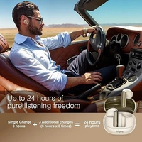 EARBUDS- FINGERS Hi-Class TWS Earbuds - Classy | High-Class Sound, 24 Hours Playtime, Surround Noise Cancellation, Dual Language Voice Prompts, Intuitive Touch Controls (Champagne + Ivory White)