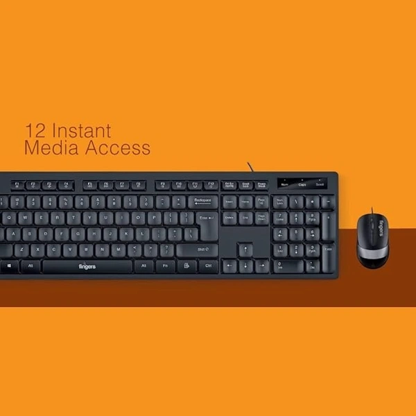COMBO- WIRED- FINGERS Cheesy Combo Wired Keyboard and Mouse Set