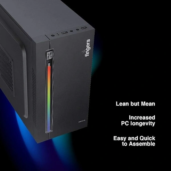 CABINET- RGB- Fingers RGB-Flow India's First Micro ATX PC C2 Fashion Computer Case Cabinet with ARGB LEDs