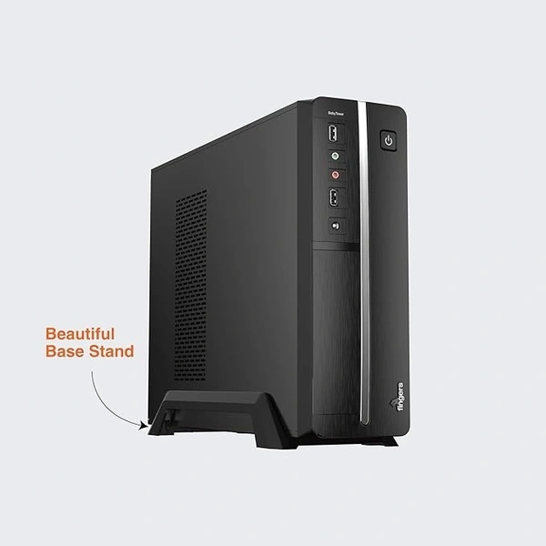 CABINET- REGULAR- FINGERS BabyTower Micro-ATX PC Case (Super Compact | Cabinet Base Stand Included | USB 3.0, USB 2.0, HD Audio, Mic | High-Performance SMPS bundled (BIS Certified))