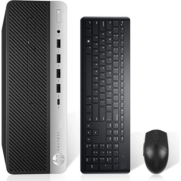 CORE I5- 8TH GEN- HP ProDesk 600 G4 SFF Home and Business Desktop Black (Intel i5-8500 6-Core, 4 GB RAM, 500 GB HDD , Intel UHD 630, 2xUSB 3.1, 2 Display Port (DP), Optical Drive, Win 10 Pro) (Renewed)- 1 Year Warrnety