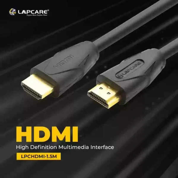 HDMI CABLE- 10 MTR- LAPCARE- Lapcare Premium Quality HDMI Cable, Male to Male (10 M)-Black- 1 Year Warrenty