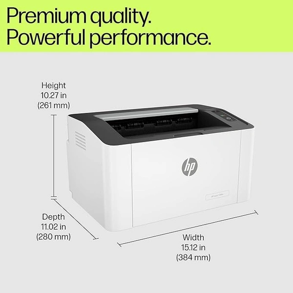 SKU-0499/ HP Laser 1008W Printer, WiFi Print Option/ Single Function, Print, Hi-Speed USB 2.0, Up to 21 ppm, 150-sheet Input Tray, 100-sheet Output Tray, 10,000-page Duty Cycle, 1-Year Warranty, Black and White, 714Z8A