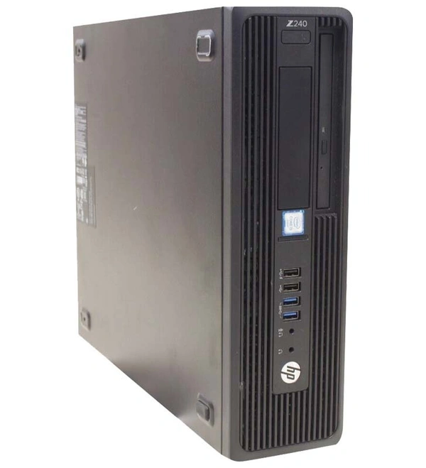 SKU-0537/ HP Z240 PCs Desktop (6th Gen Core i5- 8 GB / 256 GB SSD  / Windows MS Office Intel HD Graphics), Black.
