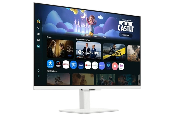 SKU-0559/ SIZE- 27" -Samsung 27" M5 Smart Monitor with Smart TV Experience|FHD 1920 x 1080|Screen Mirroring|IPS Panel TV Plus|Speakers|Adaptive Sound|Wi-Fi|HDMI|Bluetooth|LS27FM501EWXXL|White