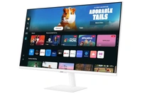 SKU-0561/ SIZE- 32" -Samsung 32" (80cm) M5 Smart Monitor with Smart TV Experience|FHD 1920 x 1080|Bezeless|OTT Apps|IoT Hub|Office 365|Workout Tracker|Speakers|Remote|Wi-Fi|Bluetooth|LS32DM501EWXXL|White