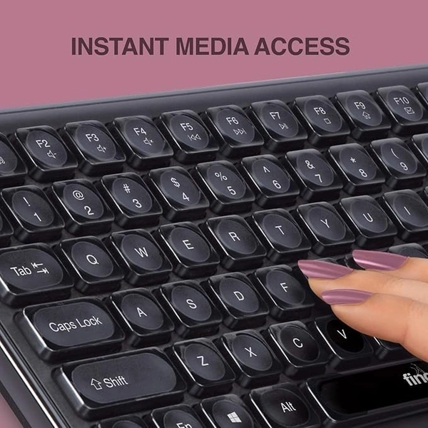 COMBO- WIRED- FINGERS Velvet C4 Wired Slim Keyboard and Mouse Set