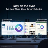 SKU-0553/ SIZE- 24"- Samsung 24" (60.5 cm) S3 Flat Monitor|Super Slim Borderless Design|IPS Panel|FHD 1920 x 1080|100 Hz|5 ms|Ports-HDMI,VGA|Game Mode|Eye Saver Mode||Wall Mountable|LS24D304GAWXXL|Black