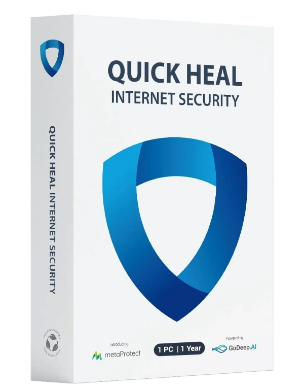 ANTIVIRUS- 1YEAR- 1PC- Quick Heal Internet Security Latest Version - 1 PC, 1 Year | AI Based Device Security for Windows Pc | Internet and Banking Protection 