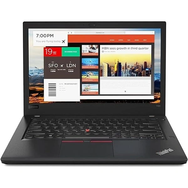 CORE I5- 8TH GEN- (Refurbished) Lenovo Thinkpad T480S (Core I5 8th Gen/ 8 GB Ram/ 256GB SSD/ Webcam/ 14'' FHD LED/ Win-10 Pro)