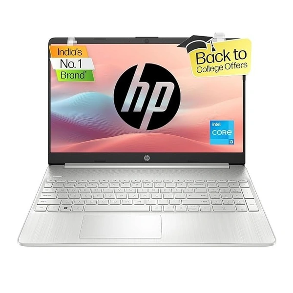 CORE I3- 12TH GEN- HP 15S-  FQ5326TU Intel Core i3-1215U,15.6 inch(39.6 cm),FHD,Anti-Glare,8 GB DDR4,512 GB SSD,Windows 11,MSO,Dual Speakers,1.69 kg,Natural Silver,
