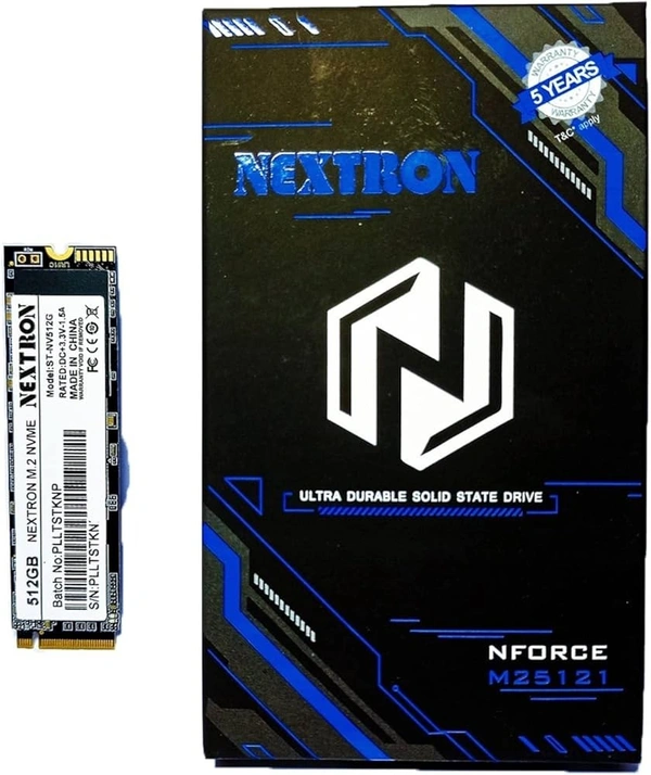 SSD- M.2 NVME- 512 GB- Nextron M25121 512GB Internal SSD for Laptop, Desktop | 5 Years Warranty | SSD NVMe M.2