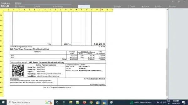 Print GPay, Paytm, PhonePe, UPI, QR Code on Tally Invoice - Single User & Multi User - Both