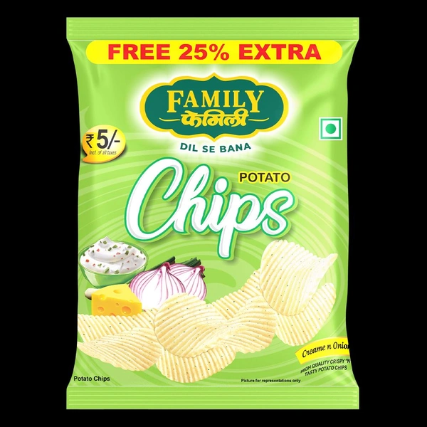 Family  Chips Onion 12X14Pouch Ladi