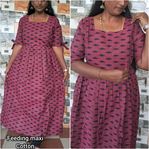 Cotton Feeding Kurti - Purple, Xl